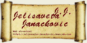 Jelisaveta Janaćković vizit kartica